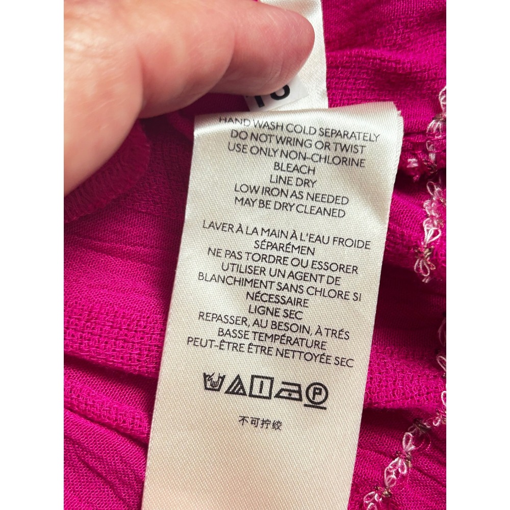 NWT Free People Mini Dress Women S Malibu Pink Boho Embroidered 02178 - Picture 7 of 14